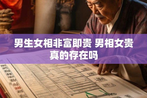 男生女相非富即贵 男相女贵真的存在吗