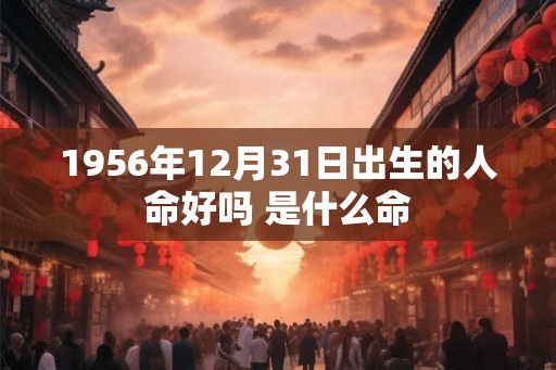 1956年12月31日出生的人命好吗 是什么命