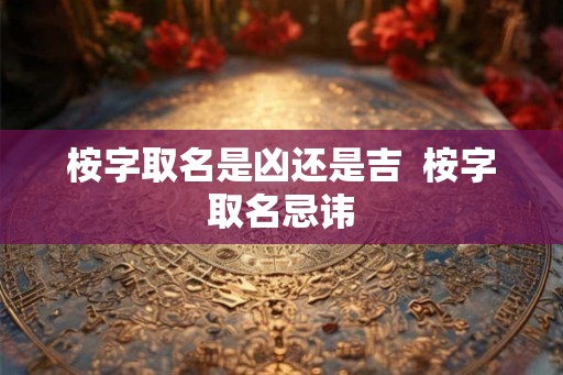 桉字取名是凶还是吉 桉字取名忌讳 桉字取名是凶还是吉 桉字取名忌讳