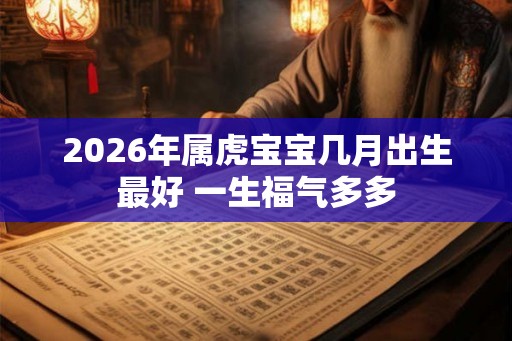 2026年属虎宝宝几月出生最好 一生福气多多