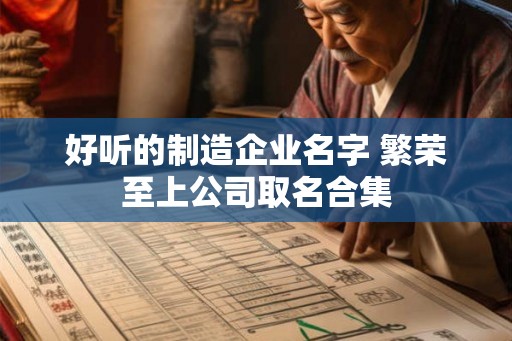 好听的制造企业名字 繁荣至上公司取名合集
