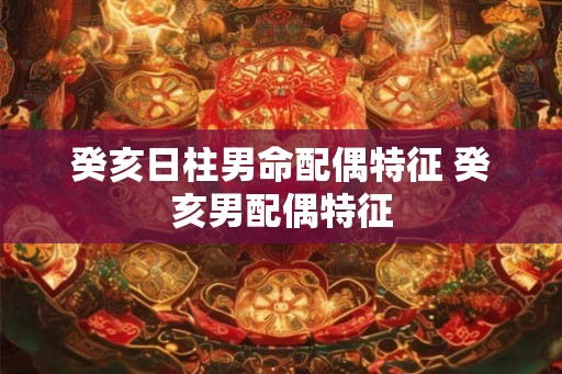 癸亥日柱男命配偶特征 癸亥男配偶特征