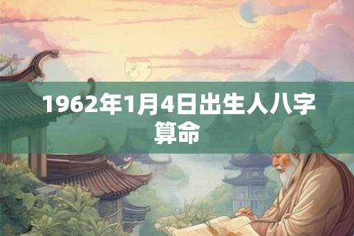 1962年1月4日出生人八字算命