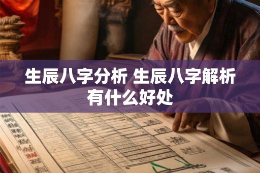 生辰八字分析 生辰八字解析有什么好处