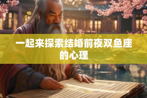 一起来探索结婚前夜双鱼座的心理