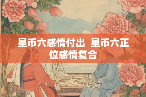 星币六感情付出  星币六正位感情复合