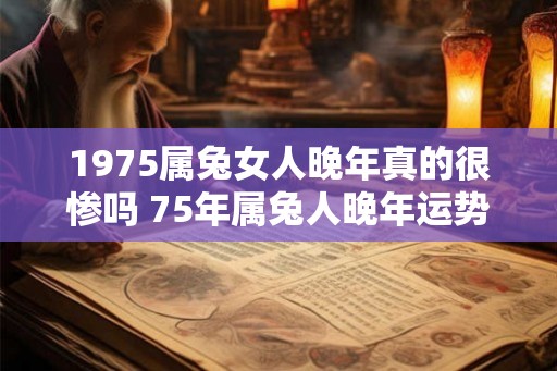 1975属兔女人晚年真的很惨吗 75年属兔人晚年运势