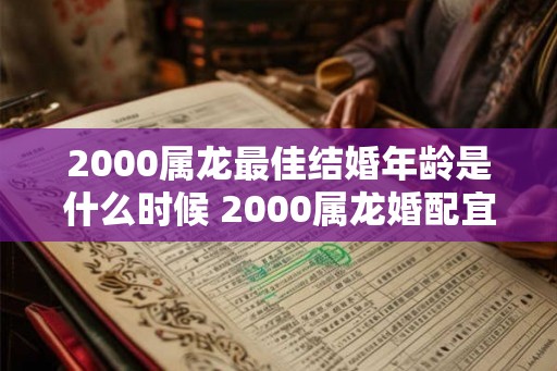 2000属龙最佳结婚年龄是什么时候 2000属龙婚配宜忌