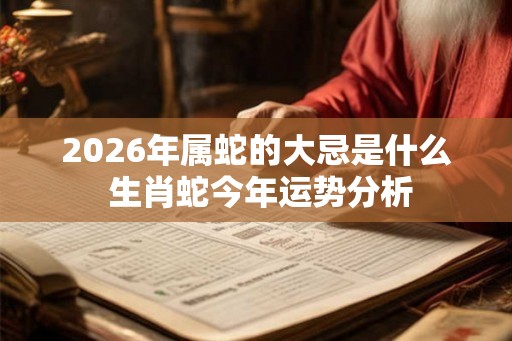 2026年属蛇的大忌是什么 生肖蛇今年运势分析