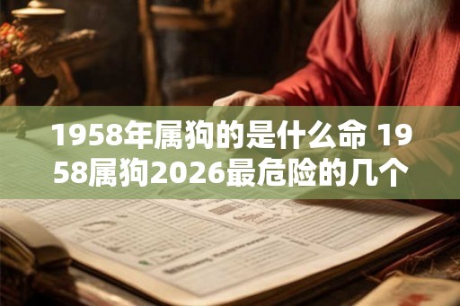 1958年属狗的是什么命 1958属狗2026最危险的几个月 1958年属狗的是什么命 1958属狗2026最危险的几个月