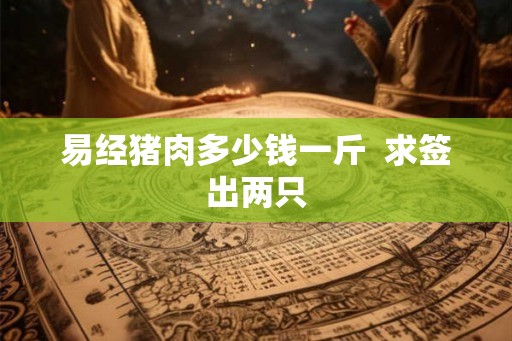 易经猪肉多少钱一斤  求签出两只