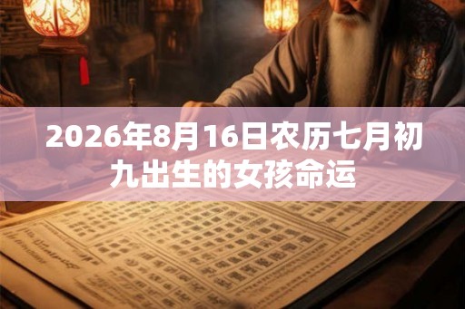 2026年8月16日农历七月初九出生的女孩命运