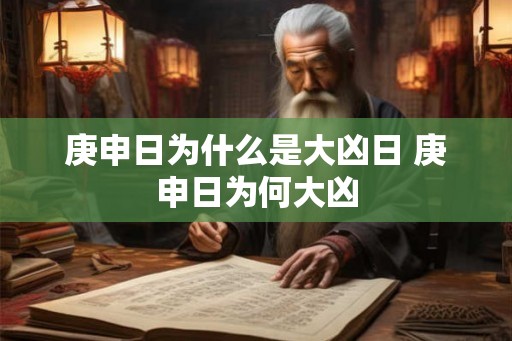 庚申日为什么是大凶日 庚申日为何大凶