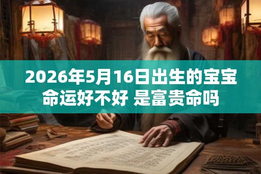 2026年5月16日出生的宝宝命运好不好 是富贵命吗