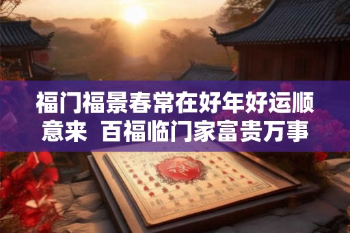 福门福景春常在好年好运顺意来  百福临门家富贵万事如意人吉祥