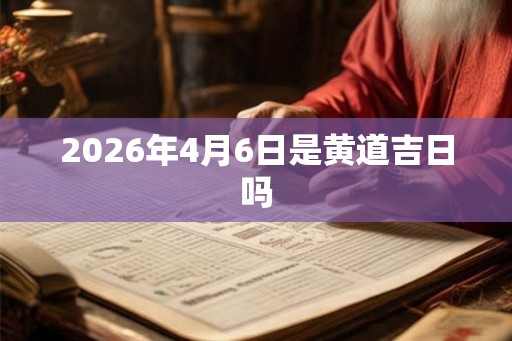 2026年4月6日是黄道吉日吗