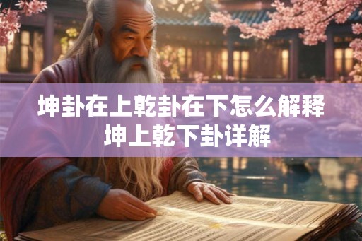 坤卦在上乾卦在下怎么解释  坤上乾下卦详解