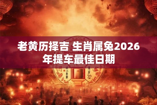 老黄历择吉 生肖属兔2026年提车最佳日期