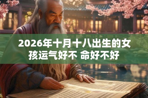 2026年十月十八出生的女孩运气好不 命好不好