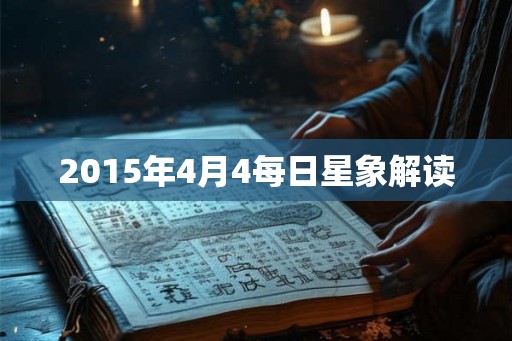 2015年4月4每日星象解读 2015年4月4每日星象解读