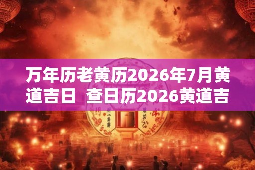 万年历老黄历2026年7月黄道吉日 查日历2026黄道吉日 万年历老黄历2026年7月黄道吉日 查日历2026黄道吉日