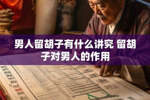 男人留胡子有什么讲究 留胡子对男人的作用 男人留胡子有什么讲究 留胡子对男人的作用