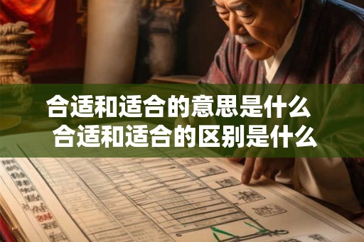 合适和适合的意思是什么  合适和适合的区别是什么