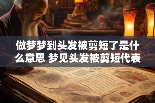 做梦梦到头发被剪短了是什么意思 梦见头发被剪短代表什么