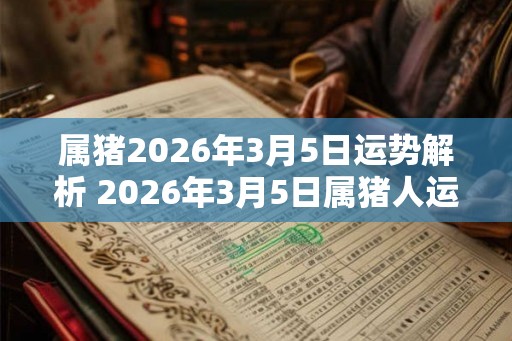 属猪2026年3月5日运势解析 2026年3月5日属猪人运势