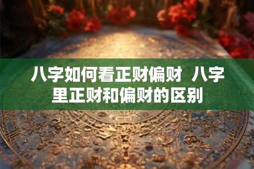 八字如何看正财偏财  八字里正财和偏财的区别