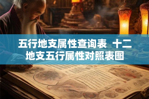 五行地支属性查询表  十二地支五行属性对照表图