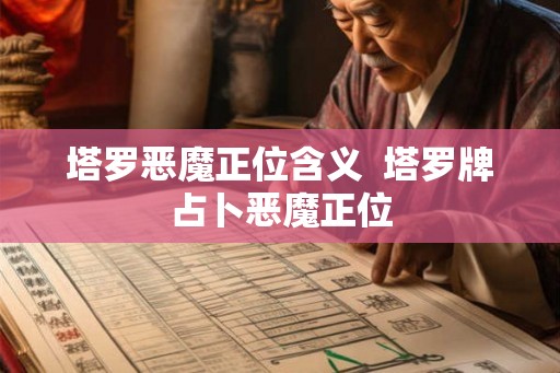 塔罗恶魔正位含义  塔罗牌占卜恶魔正位