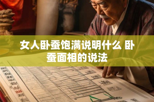 女人卧蚕饱满说明什么 卧蚕面相的说法