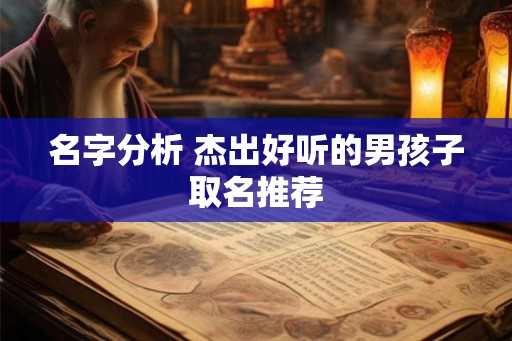 名字分析 杰出好听的男孩子取名推荐