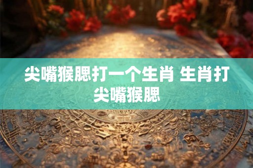 尖嘴猴腮打一个生肖 生肖打尖嘴猴腮