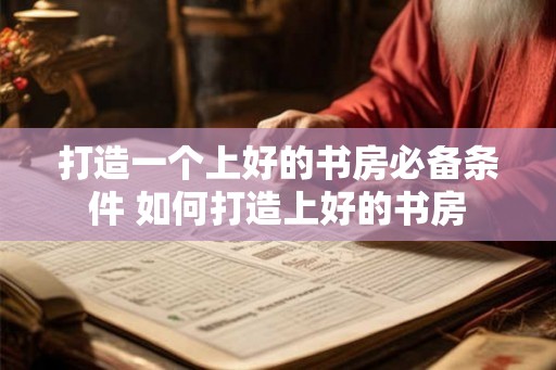 打造一个上好的书房必备条件 如何打造上好的书房