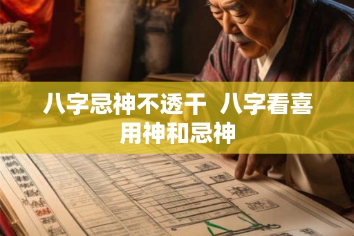 八字忌神不透干  八字看喜用神和忌神