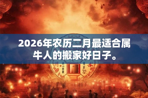 2026年农历二月最适合属牛人的搬家好日子。