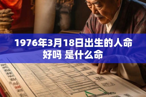 1976年3月18日出生的人命好吗 是什么命