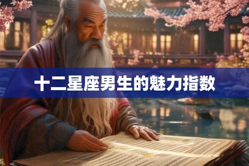 十二星座男生的魅力指数