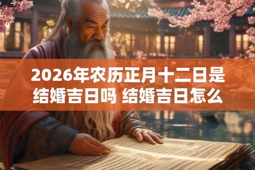2026年农历正月十二日是结婚吉日吗 结婚吉日怎么选