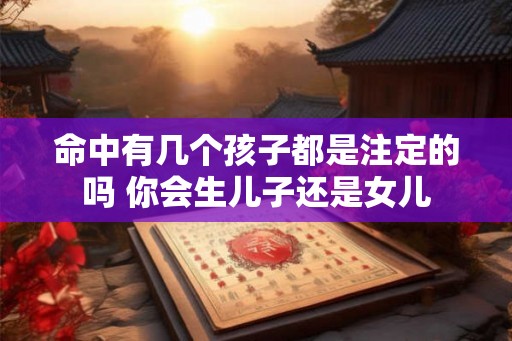 命中有几个孩子都是注定的吗 你会生儿子还是女儿