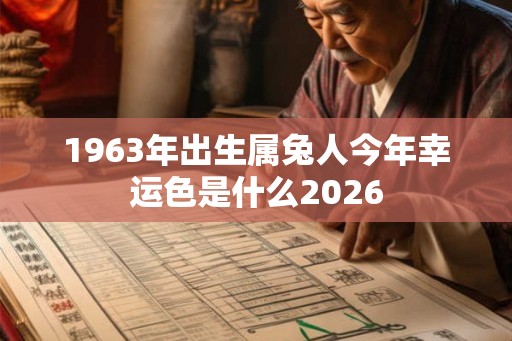 1963年出生属兔人今年幸运色是什么2026