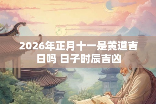 2026年正月十一是黄道吉日吗 日子时辰吉凶