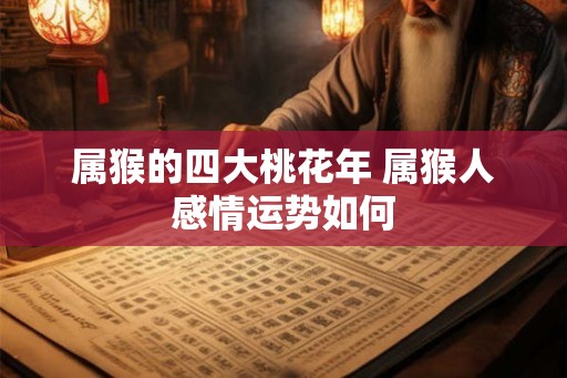 属猴的四大桃花年 属猴人感情运势如何