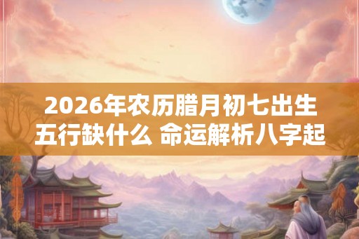 2026年农历腊月初七出生五行缺什么 命运解析八字起名
