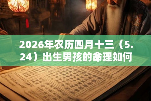 2026年农历四月十三(5.24)出生男孩的命理如何 2026年农历四月十三(5.24)出生男孩的命理如何