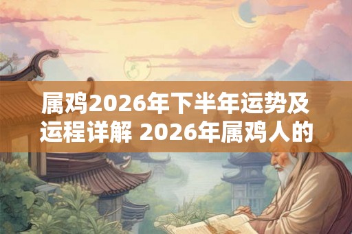 属鸡2026年下半年运势及运程详解 2026年属鸡人的全年每月运势