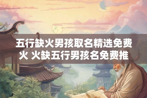 五行缺火男孩取名精选免费火 火缺五行男孩名免费推荐
