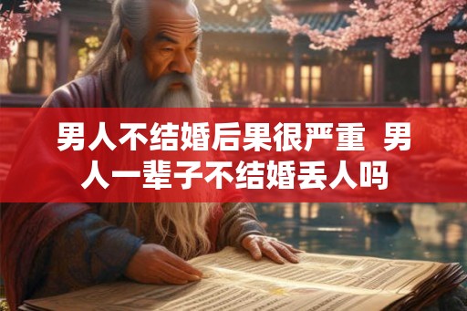 男人不结婚后果很严重  男人一辈子不结婚丢人吗